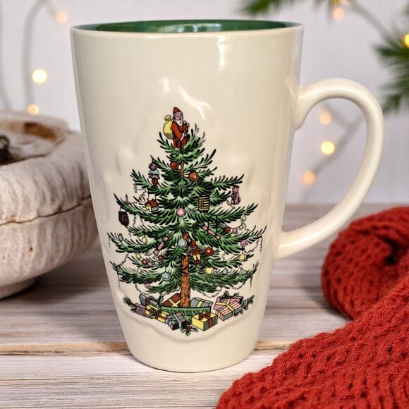 SPODE: "CHRISTMAS TREE" 22 OZ LATTE MUG IN ORIGINAL BOX - Picture 6 of 11